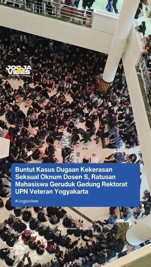 Dosen Diduga Cabuli 15 Mahasiswi, Ratusan Mahasiswa UPN Yogyakarta Demo Rektorat